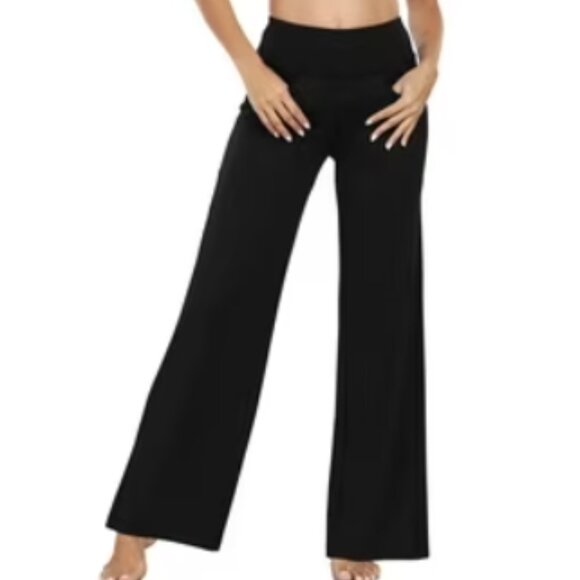 Felinia Black Velour Style Lounge Pants M/L NWOT - Picture 1 of 1